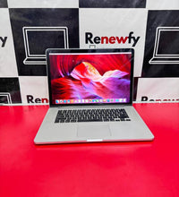 MacBook Pro A1398, 2015, core i7 Processor 16gb Ram 256gb Sata Disk, 15.4" retina di3splay, 1.5gb GFX (refurbished, second hand, renewed, preowned, open box)