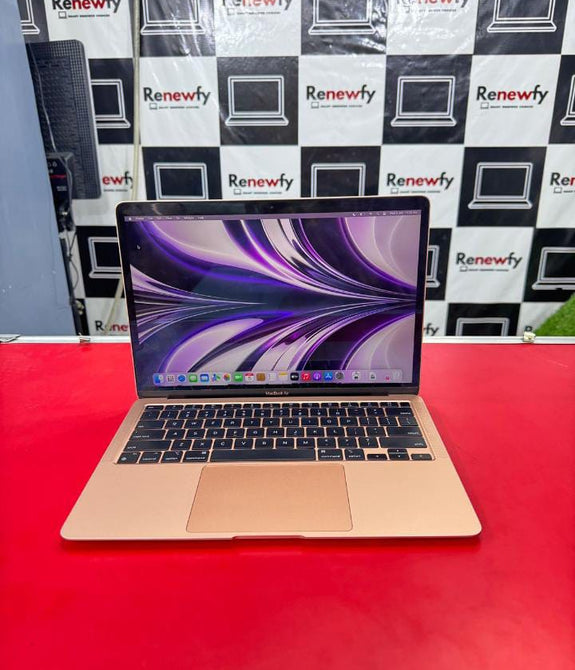 Apple 2020 Macbook Air Apple M1 (2020)- (8 GB/256 GB SSD/Mac OS Big Sur) MGND3HN/A  (13.3 inch, Gold, 1.29 kg)(refurbished, second hand, renewed, preowned, open box )